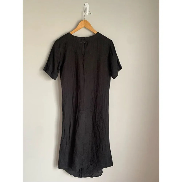 NWT Anthropologie Stateside Vivienne Linen Midi Dress In Black - Picture 3 of 8